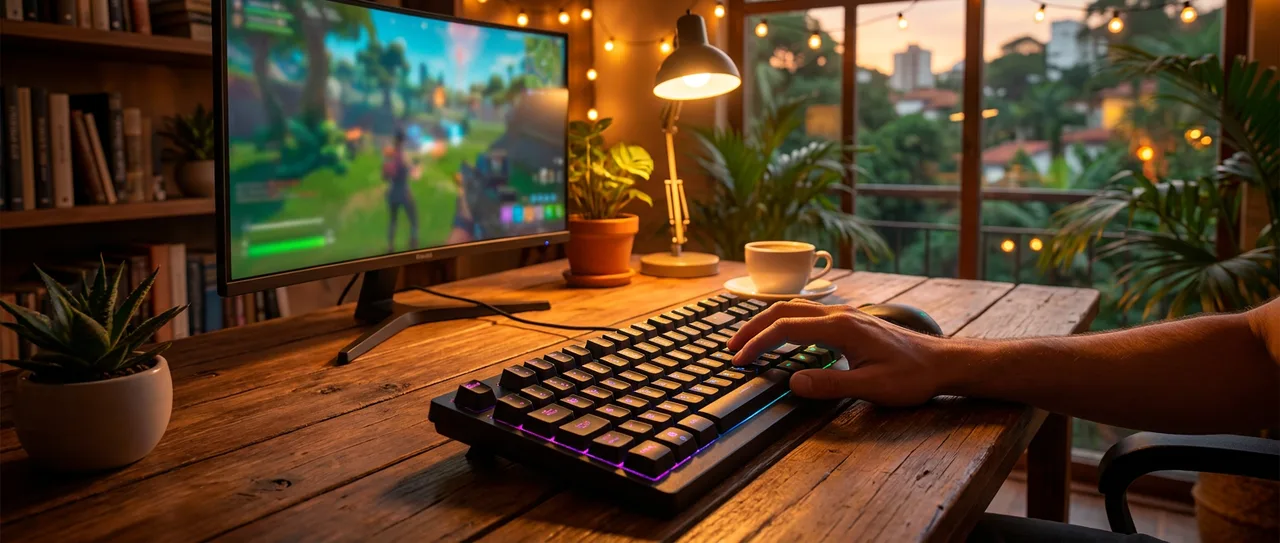Teclado Gamer Cobby Tc206 - Abnt2 - Led Rainbow