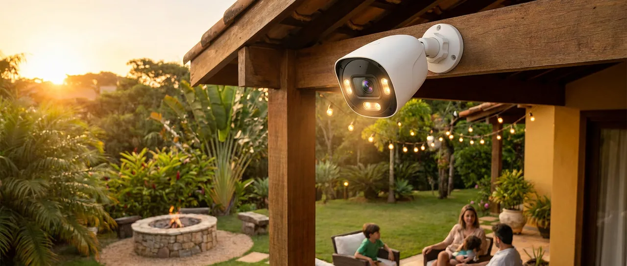 ELG, SHCF601, Câmera Externa Full Color 1080P IP65, Lente 3.6mm, Grava Full HD 1080p, Inteligente, Wi-Fi, Protocolo ONVOF, Perfil S, Branco