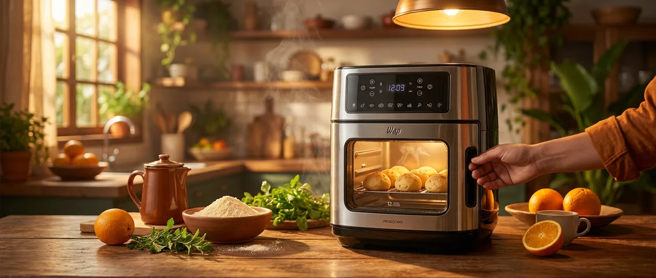 WAP Fritadeira Elétrica Air Fryer OVEN DIGITAL 12 Litros, Revestimento Antiaderente, 10 Funções, 1800W 127V