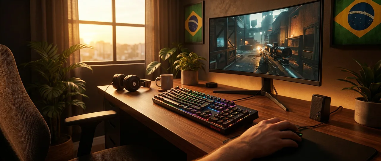 Teclado Mecanico Sem Fio Redragon Fizz Pro RGB Preto Switch Marrom