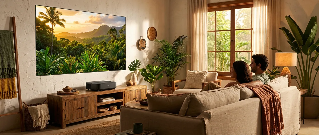 Projetor Epson EpiqVision LS-650B Laser 4K Ultra Curta Distância - Preto