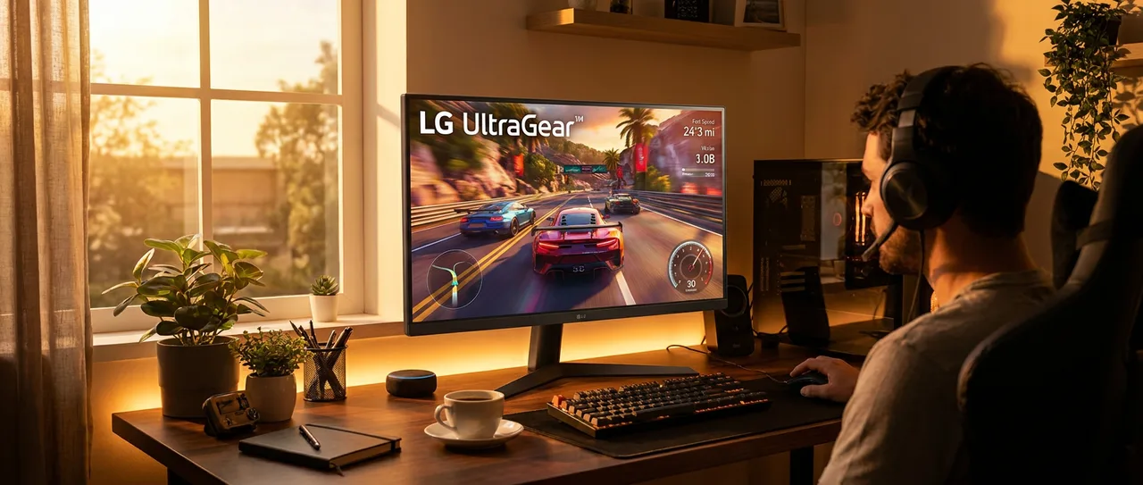 Monitor Gamer LG UltraGear 24” IPS, Full HD, 180Hz, 1ms (GtG), HDMI, DisplayPort, HDR10, sRGB 99%, NVIDIA® G-SYNC®, AMD FreeSync™, Preto - 24GS60F-B