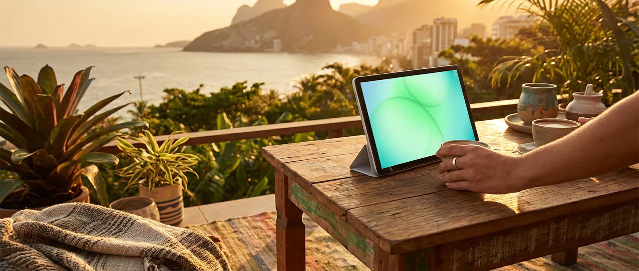 Tablet Samsung Galaxy TAB A11, 64GB, 4GB RAM, Tela de 8.7", Bateria 5.100mAh, Câmera frontal 5MP, Câmera traseira 8MP, WiFi, Android 15