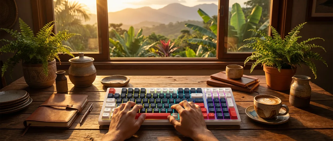 Teclado Personalizado Português (azul escuro)